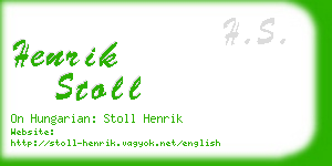 henrik stoll business card